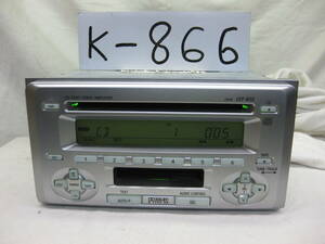 K-866　TOYOTA トヨタ CKP-W55 08600-00G60 ワイドサイズ 2Dサイズ　CD&カセットデッキ　故障品