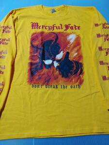 MERCYFUL FATE 長袖Tシャツ don't break the oath 黄XL マーシフル・フェイト ロンT / king diamond metallica motorhead venom