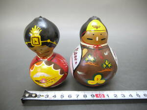 Art hand Auction 363 ひょうたん 人形ペア ひな人形 郷土玩具 置物 日本人形 伝統工芸 木工人形 木鈴 飾り 縁起物, 人形, キャラクタードール, 日本人形, その他
