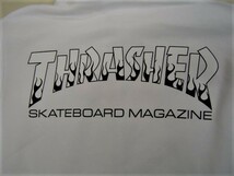 送料無料 セール 30% off THRASHER スラッシャー TH8662B スウェット BBQ MAG LOGO ロゴ ジップ パーカー 裏起毛 白 L メンズ レディー_画像2