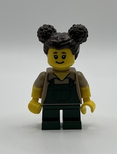 即決 新品 未使用　レゴ LEGO ミニフィグ 　ミニフィギュア シティ　ツインテールの女の子　オーバーオール　子供　お団子