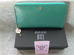 Новый неиспользованный ■ Anasui/Anna Sui ■ Suihart Cowhide круглый кошелек небо Blue