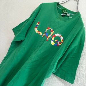 A272　LRG　半袖Tシャツ　着用感あり　Lサイズ グリーン デカロゴ 　（60）