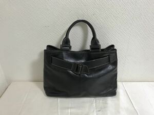  beautiful goods genuine article Long Champ LONGCHAMP original leather tote bag business hand Boston back lady's men's black black France made 