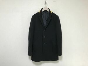 本物デザインワークスDESIGNWORKSウールチェスターコートジャケットメンズビジネススーツ黒ブラックM46