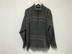 本物BELLEVUEBLUMEウールジップアップセーター柄ドジャケットメンズビジネススーツXL日本製50