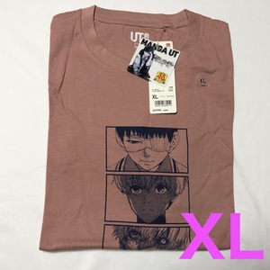 送料無料・新品【XL】(桃)東京喰種 ユニクロ Tシャツ