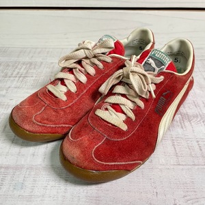 中古 ビンテージ PUMA SUEDE プーマ スエード スニーカー レッド 台湾製 24.0　目付きタグ