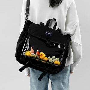 ショルダーバッグ デザインバッグ/カバン 痛バッグ リュックショルダー ワン 多機能 ブラック色