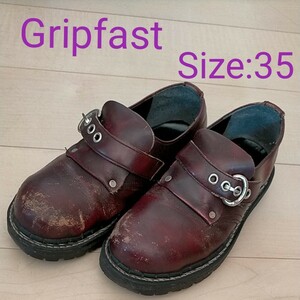 Gripfast　グリップファスト　モンクストラップブーツ　バーガンディ　Size:35　Made in England　UK