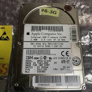  старый Old Mac предназначенный 1.3GByte 2.5 дюймовый ATA HDD 2.5inchpala...