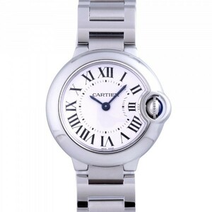カルティエ Cartier バロンブルー W69010Z4 シルバー文字盤 中古 腕時計 レディース