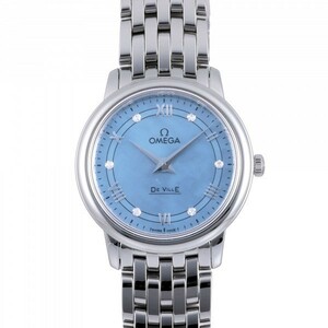 Женские часы Omega OMEGA De Ville Prestige 424.10.27.60.57.001 с синим циферблатом, Линия, омега, Дьявол