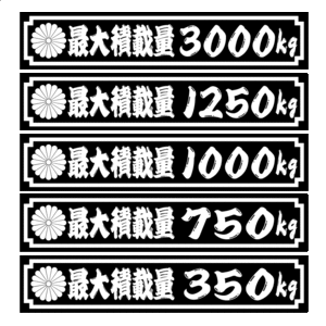 菊紋　最大積載量　黒　２５センチ　２枚組