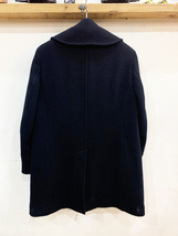 W87★RUDE GALLERY/ルードギャラリー メルトンPコート PEA COAT ブラック サイズ3 メンズ コート アウター USED ★_画像7