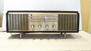 ナショナル2バンド真空管ラジオ、RE-290型（1963年昭和38年式）、可変バーアンテナ内蔵型ラジオ、作動品。