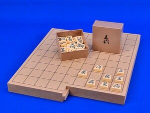 将棋セット　新桂1寸スライド将棋盤セット(プラ将棋駒王将)