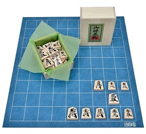  shogi set . Go shop mat shogi record ( Denim pattern ) set ( shogi piece birch material excellent pushed . piece )