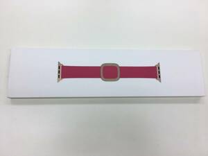 3.送料無料 新品未開封 アップル純正レザーベルトapple watchバンド 38mm/40mm/41mmケース用 (S) ラズベリーモダンバックル MXP92FE 正規品