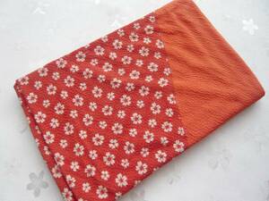 * unused beautiful goods * furoshiki * orange color * Sakura pattern *.../ Edo gaily colored paper * approximately 68cm×68cm*............* kimono small articles *830