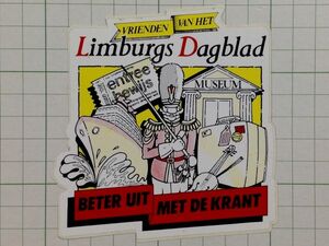 外国 古いステッカー：limburgs Dagblad ヨーロッパ ビンテージ +Ce