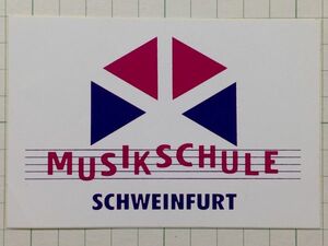 外国 古いステッカー：MUSIKSCHULE ビンテージ +Sb