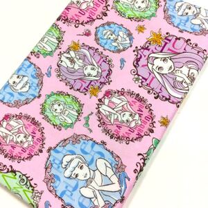 綿オックス:ディズニープリンセス:生地幅×50:生地ハギレ