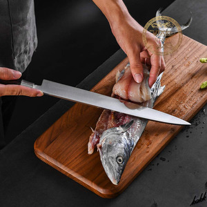 【Для приготовления красивых сашими】 Нож для сашими 240 мм из нержавеющей стали Однолезвийный отрезной длинный лезвие Легко чистить Начинающий бытовой кухонный нож Кухня
