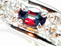 【宝石屋本舗】ブラジル産良質アレキサンドライト0.17ct　ダイヤモンド0.35ct　PT900リング（宝石鑑別書付）_画像6