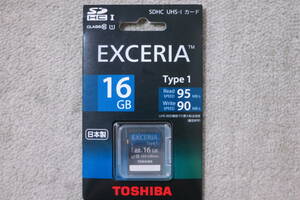 日本製 東芝 SDHCカード 16GB EXCERIA Type1 R:95MB/s W:90MB/s SD-GU016G1