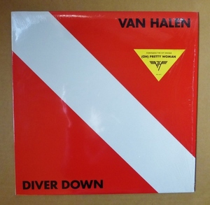 VAN HALEN[DIVER DOWN] rice ORIG [ the first times WB width line ] sticker have shrink beautiful goods 