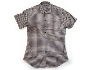 国内正規品 新品未使用 ポール スミス 半袖 チェック シャツ PAUL SMITH SS CHECK SHIRT 紫系 M