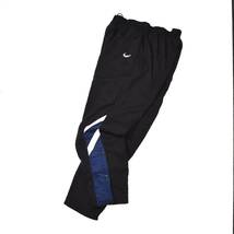 [XL] 90s Nike ナイロン パンツ 裾 スナップ ブラック 銀タグ ナイキ 切り返し デザイン スポーツ バスケ ビンテージ vintage 80s_画像4