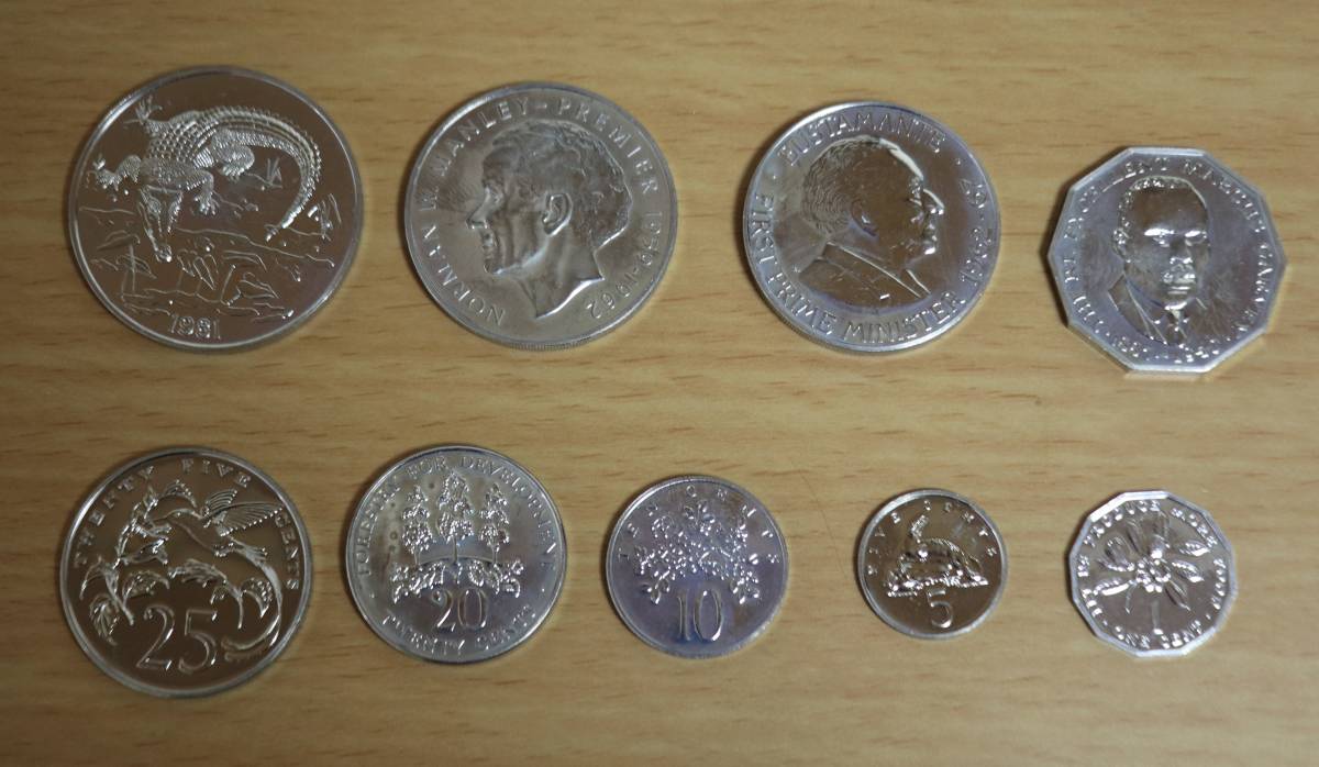 新到着 1976 9種セット プルーフコイン ネルソン提督記念銀貨入り ジャマイカ - 旧貨幣/金貨/銀貨/記念硬貨