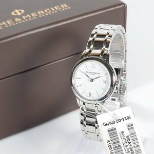 未使用 Baume&Mercier CLASSIMA LADY M0A10489 腕時計 レディース クォーツ 27mm幅 デイト ボーム＆メルシエ クラシマ レディ