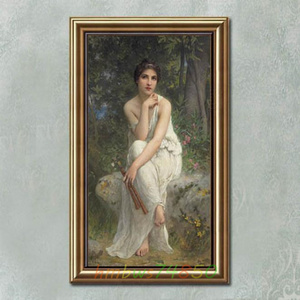 Art hand Auction ☆Beautiful item◆Artwork☆ Beautiful woman portrait oil painting bedroom decoration beauty painting with frame 40cm*70cm, Painting, Oil painting, Portraits