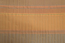 特選『紫紘』茶ねず色ふくれ織横段竹垣模様袋帯[O12258]_画像7