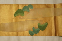 特選『紫紘』本金箔錦手織り蔦の細道山路松紋袋帯E12115_画像4