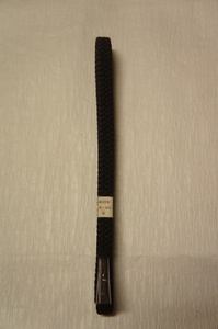正絹黒喪服用平組未使用帯締め[E12463]