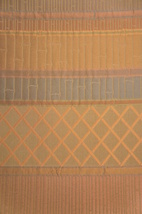 特選『紫紘』茶ねず色ふくれ織横段竹垣模様袋帯[O12258]_画像5