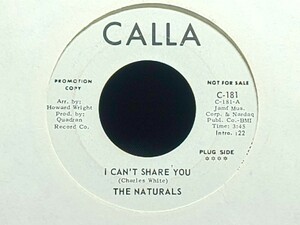 Naturals - I Can't Share You / Young Generation 白ラベルプロモ WLP