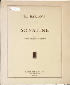  bar low sonachinefred barlow sonatine import musical score / foreign book /va Io Lynn / violin / piano / flute /Henry Lemoine/ Anne li*rumo one n