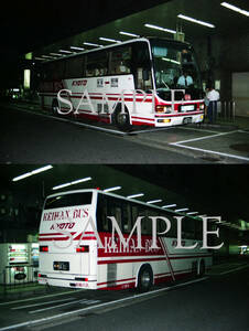 F[ bus photograph ]L version 2 sheets capital . bus Aero Queen M Kyoto number Shinjuku line 