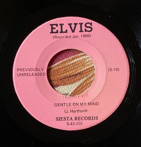 Elvis Presley 7inch 1978 Gentle On My Mind / Faded Love(Long Version) Siesta Records