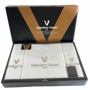 ★未使用品 Valentino Vasari バレンチノバサリ タオルセット バスタオル ハンドタオル フェイスタオル ギフト 綿 バレンチノ 管理C761