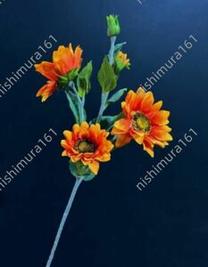  подсолнух. искусственный цветок *3 шт. комплект * материалы для цветочной композиции ** искусственный цветок * ручная работа * orange серия 