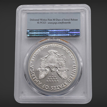 【1円出品☆トーンコインの予兆】2016年 アメリカ 1ドル 銀貨 ミルクスポット コイン PCGS MS70 シルバーイーグル ファーストストライク_画像5