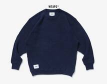 【国内正規L】22SS Wtaps AII 02 / SWEATER / COTTON INDIGO L ダブルタップス セーター_画像1