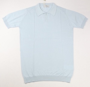 新品 John Smedley　ジョンスメドレー 最高級シーアイランドコットン　ポロシャツ Sサイズ 　COAST BLUE