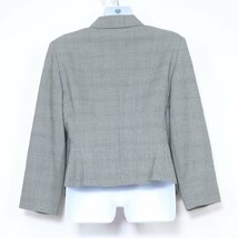 【美品】TRUSSARDI★サイズ４２　春物♪　グレンチェック柄がお洒落なジャケット　グレー系　長袖＊ｂ４７４２_画像2